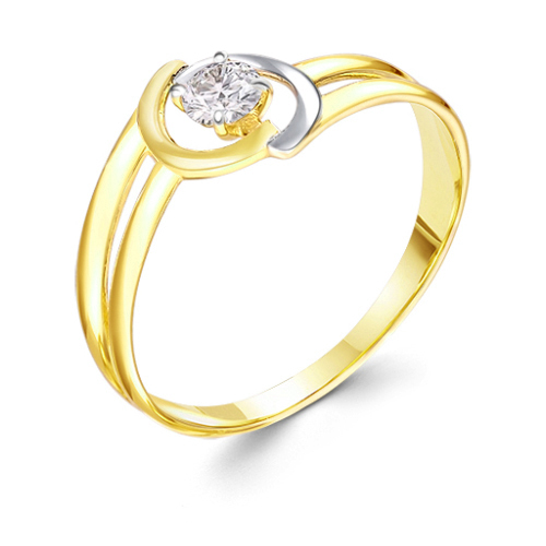 Кольцо, золото, фианит, 01-7629